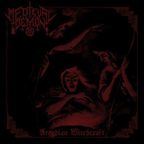 Dark album cover depicting a hooded figure and shadowy demonic forms.
