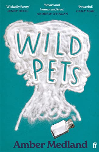 Book cover for "Wild Pets" by Amber Medland, with a white, furry face.
