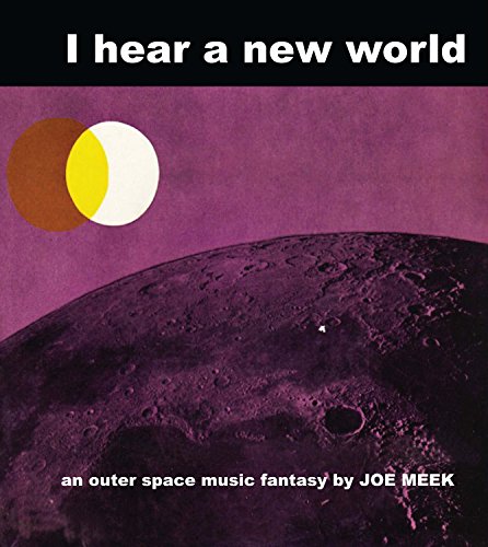 Album cover: purple space scene with sun and moon, text “I hear a new world”.