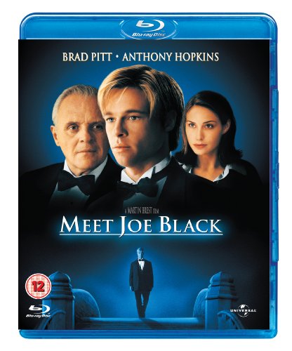 Blu-ray cover for Meet Joe Black featuring Brad Pitt, Anthony Hopkins, and Claire Forlani.