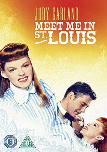 Meet Me in St. Louis" DVD cover with Judy Garland and Tom Drake.