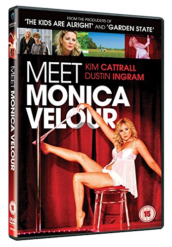 DVD cover for "Meet Monica Velour" featuring Kim Cattrall and a dancer.