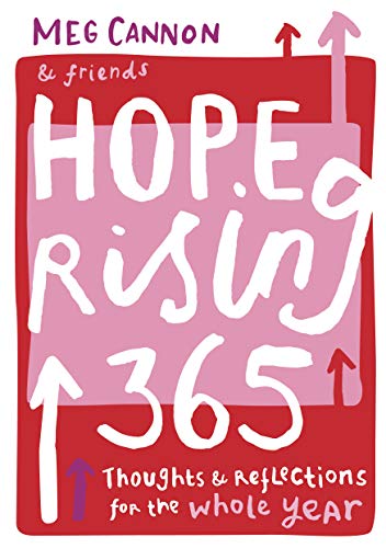 Book cover with hand-lettered title "Hope Rising 365" and upward arrows.