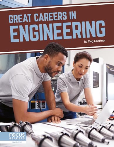 Book cover: "Great Careers in Engineering" with two engineers at a machine.