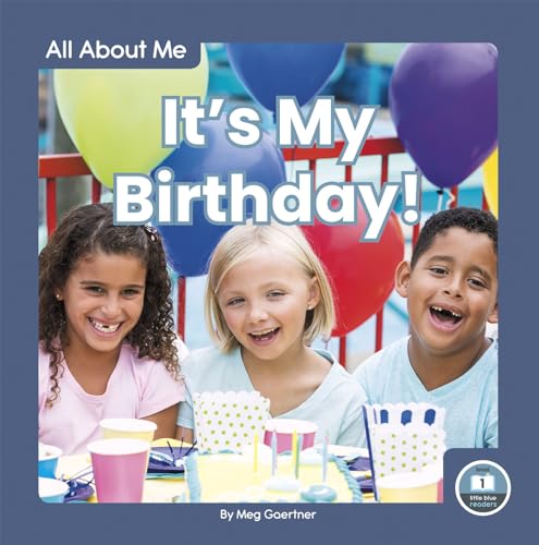 Book cover: three smiling children at a birthday party with balloons.