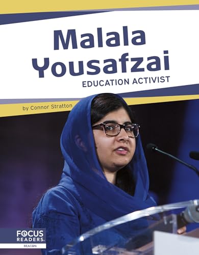 Book cover featuring Malala Yousafzai, a young woman in a hijab.
