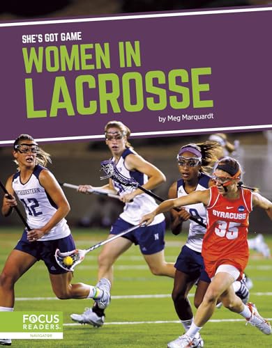 Book cover featuring four women lacrosse players in action on a field.