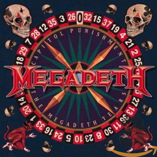 Megadeth album cover: roulette wheel with skulls and devil imagery.