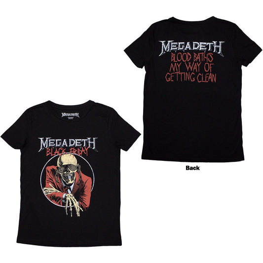 Black Megadeth t-shirt with back print, size XX-Large.