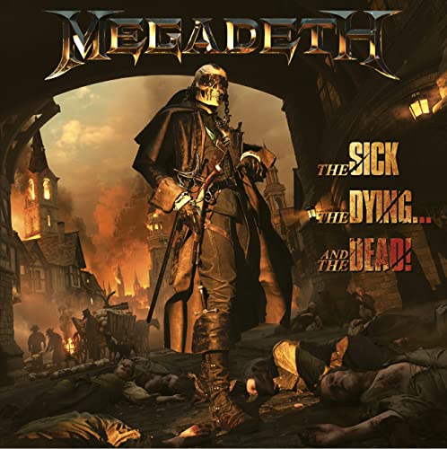 Megadeth album cover featuring a skeletal figure in a dark coat.