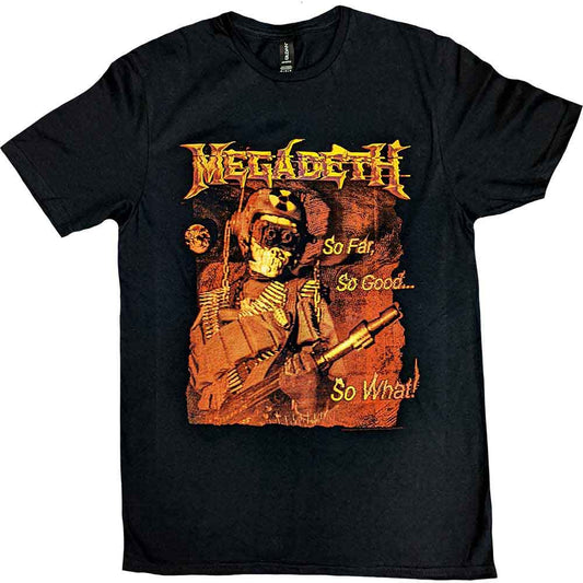 Megadeth band t-shirt, medium size, with a distressed, glitch effect design.
