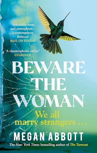 Book cover: "Beware the Woman" with a hummingbird and cracked glass.