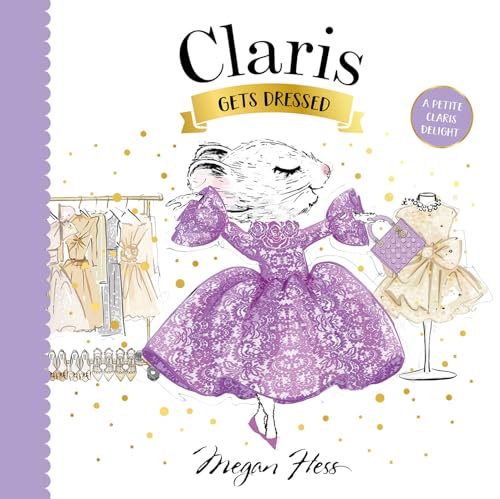 Book cover featuring a mouse trying on a purple lace dress.