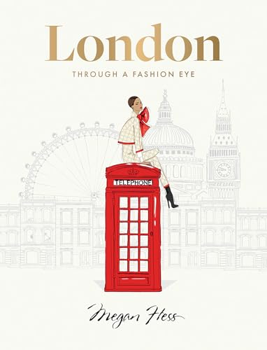 Book cover: illustrated woman on a red phone box, London skyline.