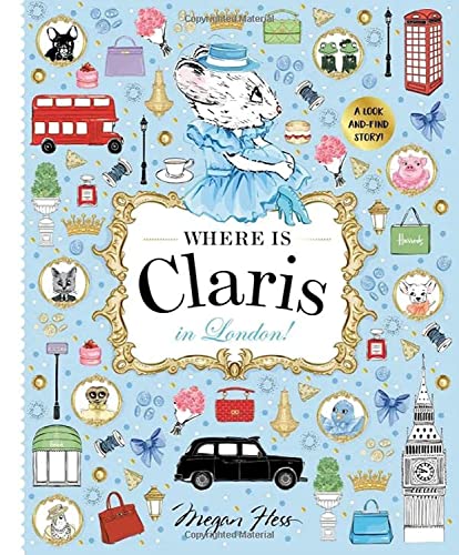 Book cover featuring a white mouse in a blue dress, London landmarks.