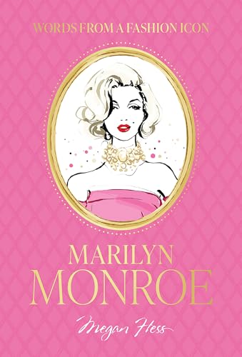 Book cover featuring a gold-framed illustration of Marilyn Monroe on a pink background.