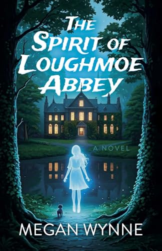 Book cover: abbey reflected in water, with a ghostly figure.