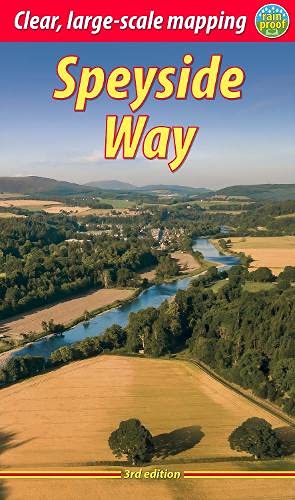 Speyside Way map cover showing a river valley landscape.