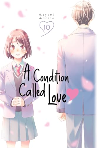 Manga cover featuring two young people, falling pink petals, and title text.
