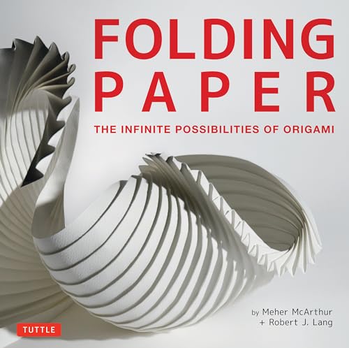 Book cover featuring folded paper sculptures and red title text.