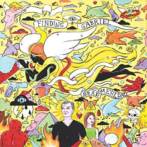 Album cover for Brad Mehldau’s “Finding Gabriel” with surreal, colorful imagery.