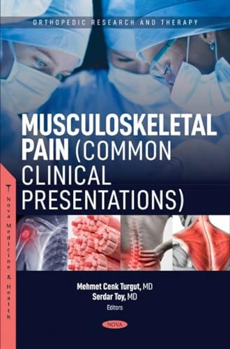 Book cover: "Musculoskeletal Pain" with medical images and healthcare workers.