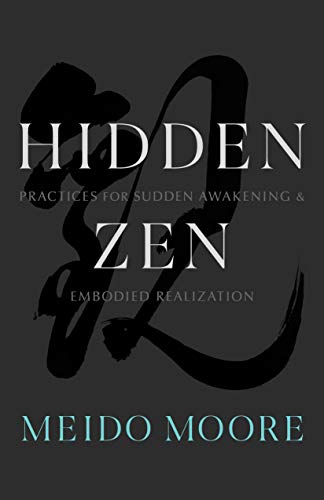 Book cover: "Hidden Zen" with black brushstroke design and white text.