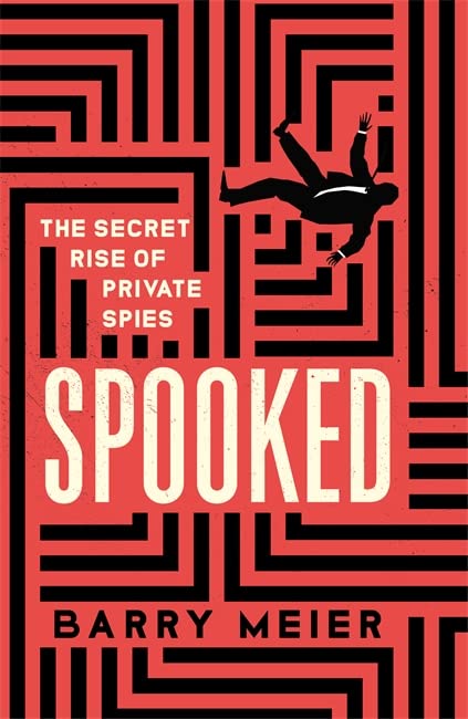 Book cover: red and black maze with a falling silhouette.