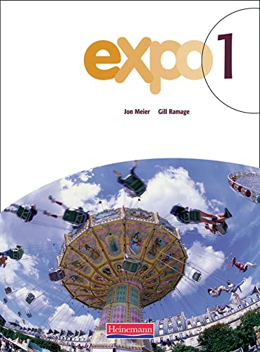 Front cover of the Expo 1 pupil book featuring a fairground swing ride.