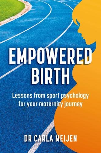 Book cover featuring a pregnant woman's silhouette against a blue running track.