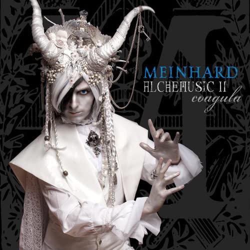 Person in elaborate white and silver horned headdress, album cover.