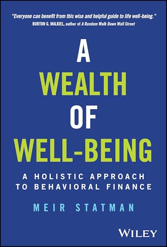 Book cover: "A Wealth of Well-Being" by Meir Statman, blue and green text.