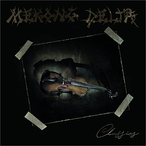 Vinyl record cover: a violin on a dark, textured background.