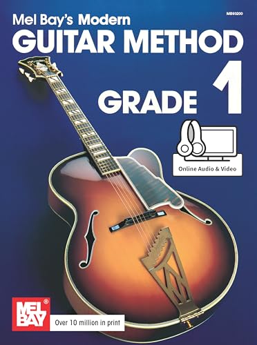 Guitar method book cover, “Mel Bay’s Modern Guitar Method: Grade 1”.