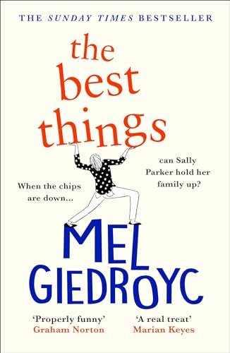 Book cover: "The Best Things" by Mel Giedroyc, with a sketched figure.