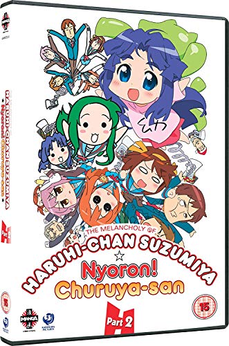 DVD cover for "Melancholy of Haruhi Suzumiya" featuring anime characters.