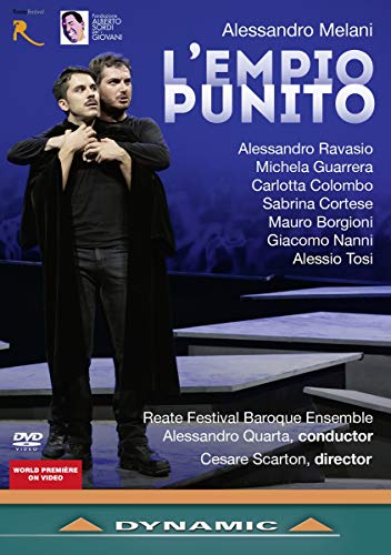 DVD cover for "L'Empio Punito" featuring two men in dark clothing.