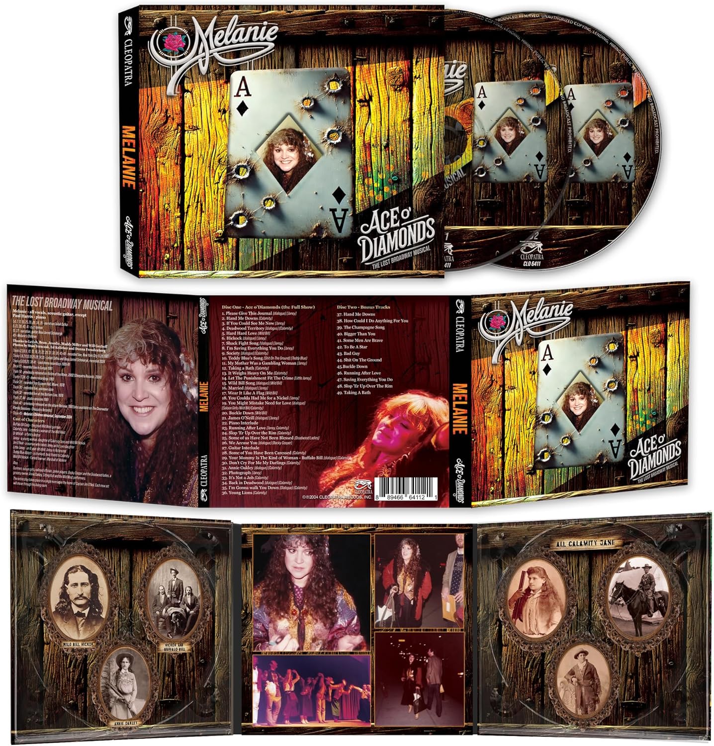 CD case for Melanie’s “Ace O Diamonds” album, featuring a portrait of Melanie.