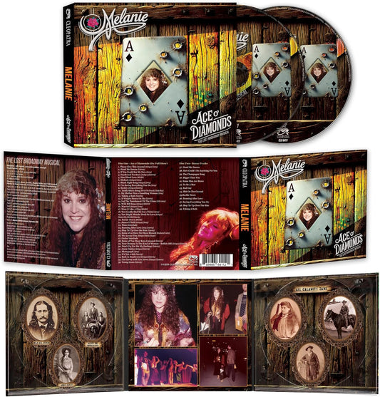 CD case for Melanie’s “Ace O Diamonds” album, featuring a portrait of Melanie.