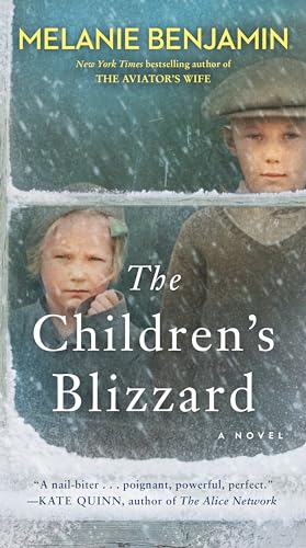 Book cover: two children in winter clothing against a snowy background.