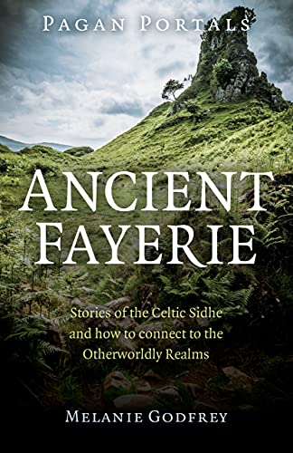 Book cover with a rocky hill and the title "Ancient Fayerie.