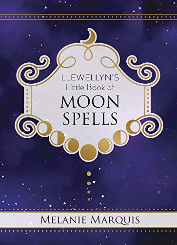 Book cover with ornate gold frame, crescent moon, and phases of the moon.