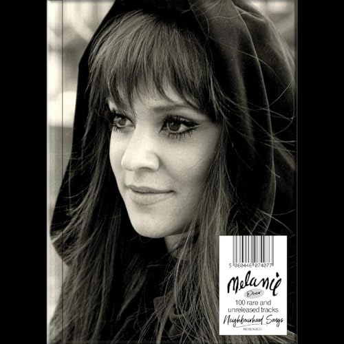 CD cover featuring a portrait of Melanie with a hood, and barcode.
