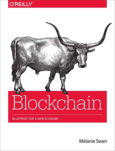 Book cover: "Blockchain" with illustration of a longhorn steer.
