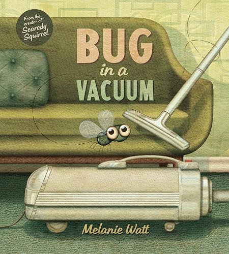 Book cover: a fly near a vintage vacuum cleaner on carpet.