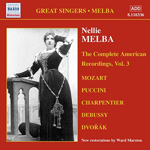 CD cover for Nellie Melba’s “American Recordings, Vol. 3” featuring a portrait.