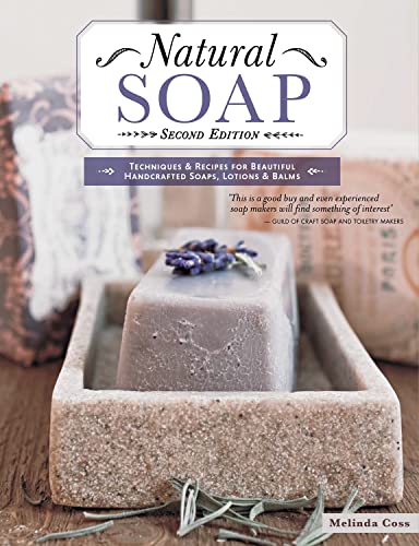 Book cover for “Natural Soap, Second Edition” featuring a handcrafted bar.