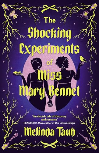 Book cover: two silhouetted women holding hands with a bird, electric details.