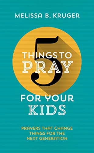 Book cover with large yellow circle and the number 5, title reads "5 Things to Pray.