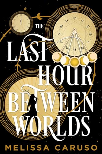 Book cover with gold text, clock, and silhouette of a person.